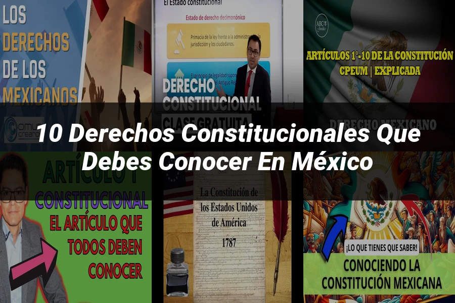 "10 derechos constitucionales que debes conocer en México"