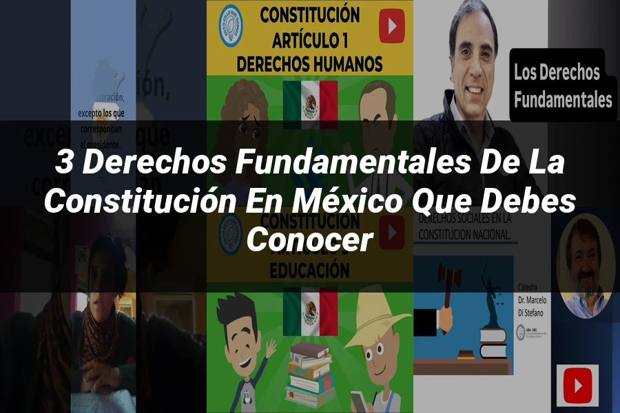 "3 derechos fundamentales de la Constitución en México que debes conocer"