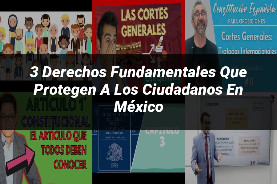 "3 derechos fundamentales que protegen a los ciudadanos en México"