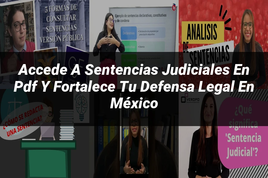 "Accede a Sentencias Judiciales en PDF y Fortalece tu Defensa Legal en México"