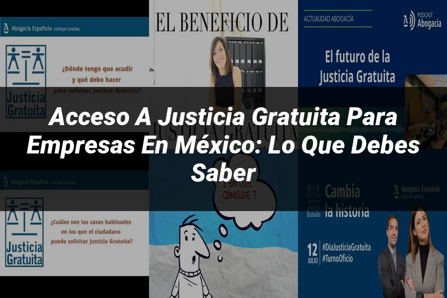 "Acceso a Justicia Gratuita para Empresas en México: Lo Que Debes Saber"