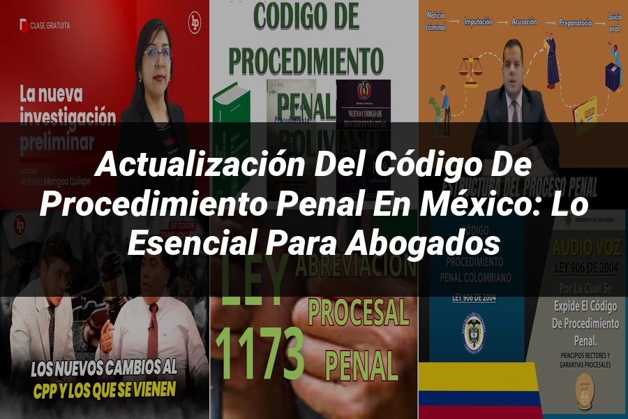 "Actualización del Código de Procedimiento Penal en México: Lo Esencial para Abogados"