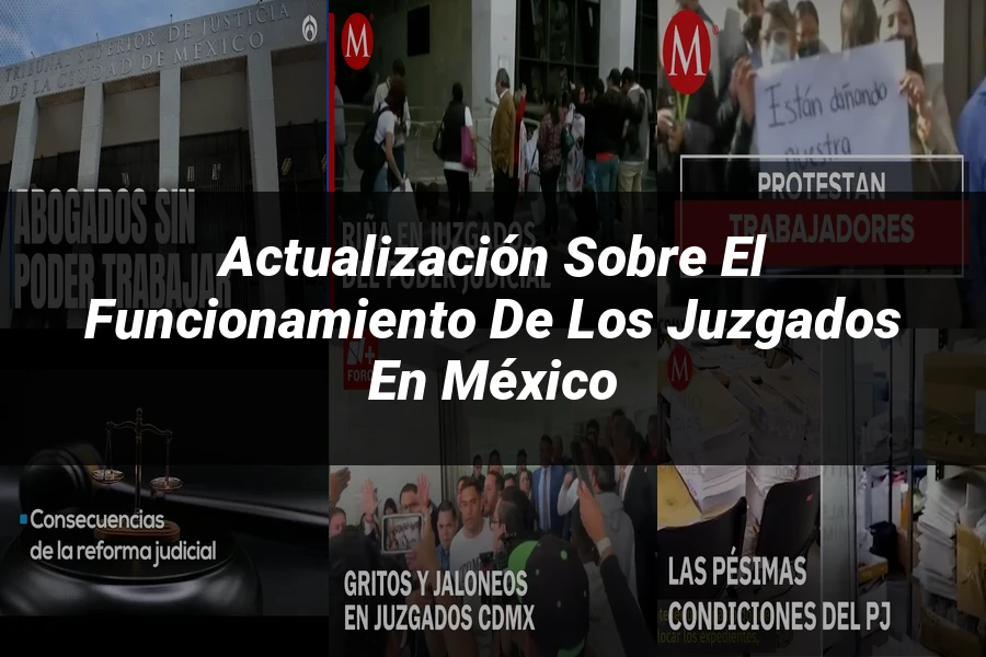 "Actualización sobre el funcionamiento de los juzgados en México"