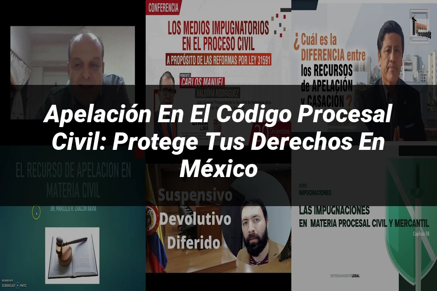 "Apelación en el Código Procesal Civil: Protege tus Derechos en México"