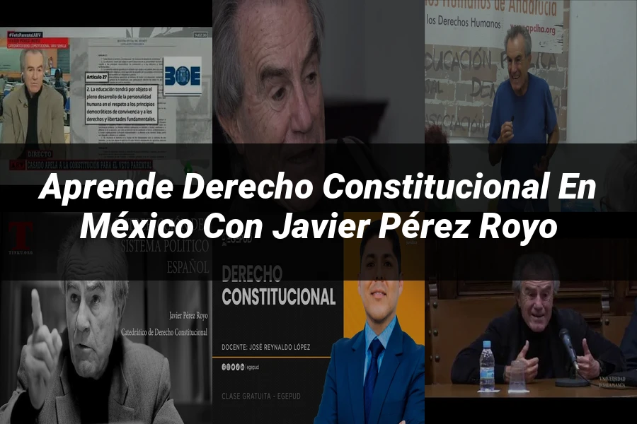 "Aprende Derecho Constitucional en México con Javier Pérez Royo"