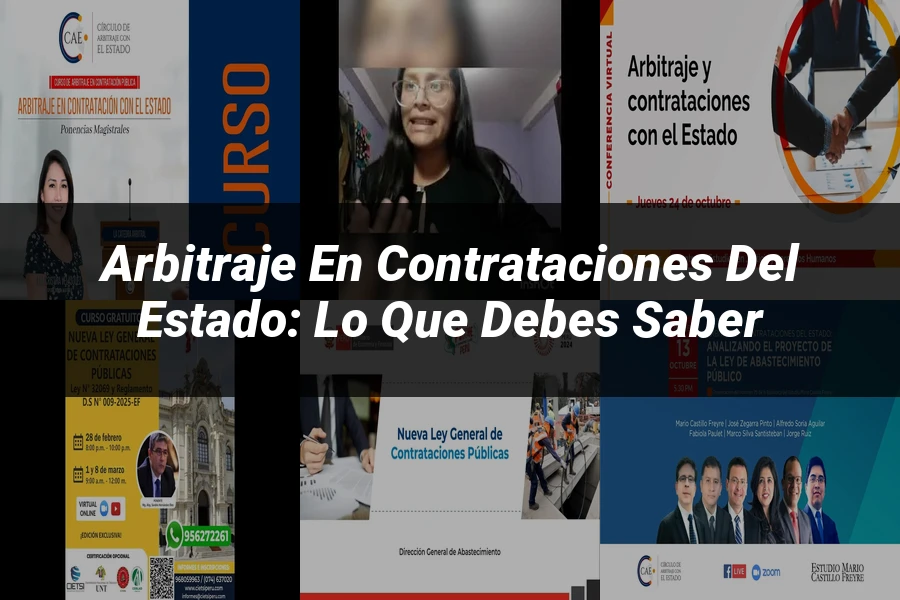 "Arbitraje en Contrataciones del Estado: Lo que Debes Saber"