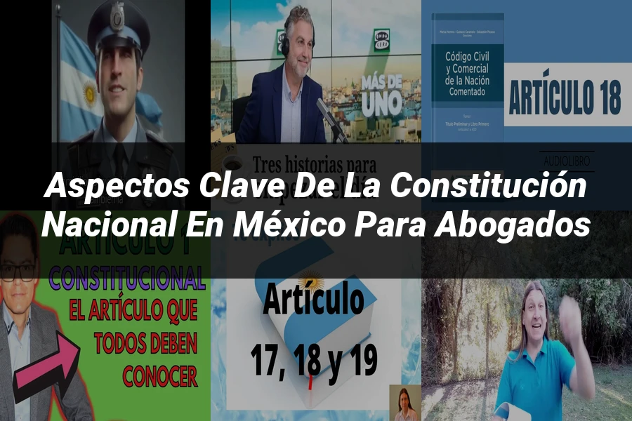 "Aspectos Clave de la Constitución Nacional en México para Abogados"