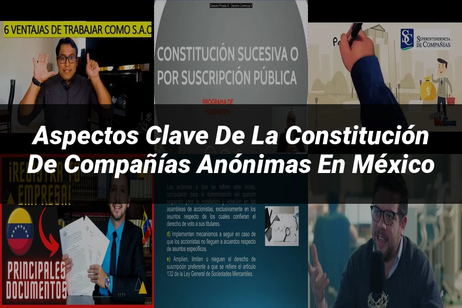 "Aspectos Clave de la Constitución de Compañías Anónimas en México"