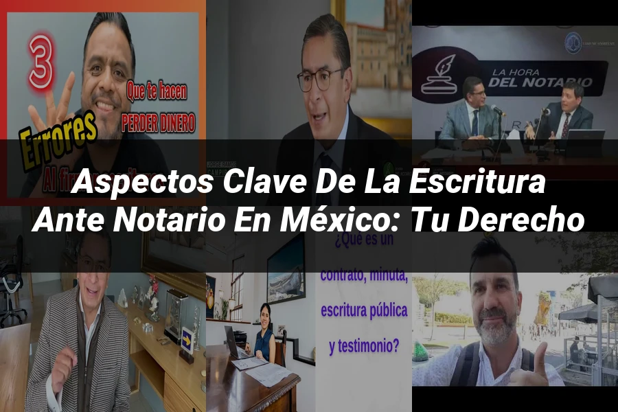 "Aspectos Clave de la Escritura Ante Notario en México: Tu Derecho"