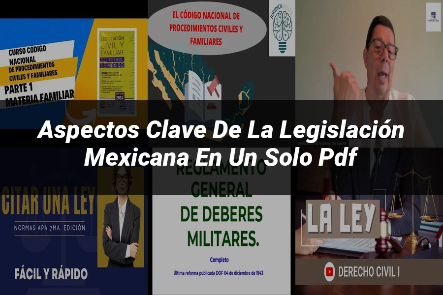 "Aspectos Clave de la Legislación Mexicana en un Solo PDF"