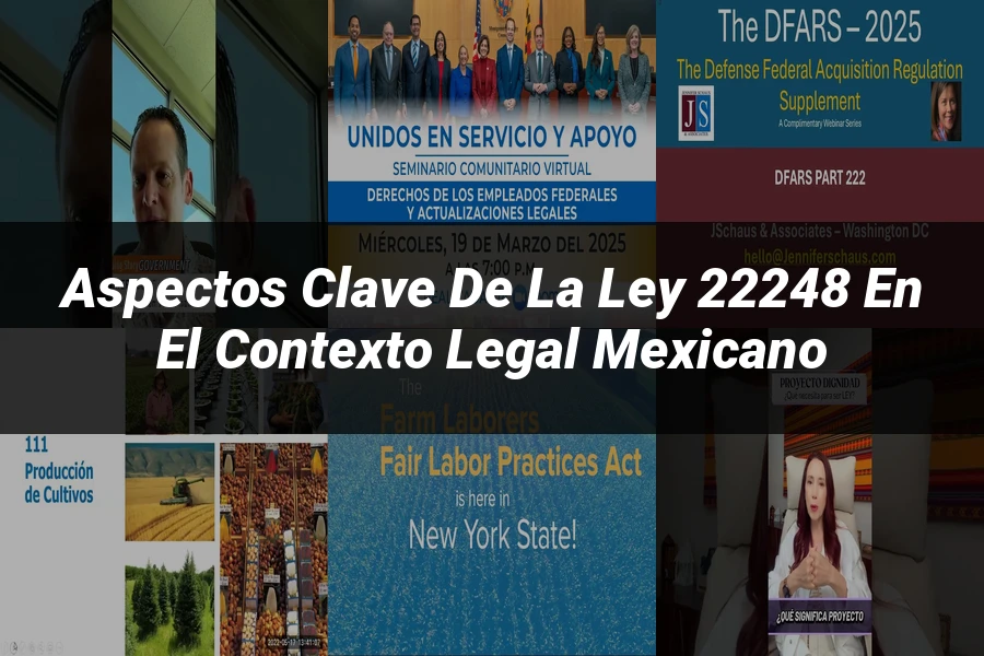 "Aspectos Clave de la Ley 22248 en el Contexto Legal Mexicano"