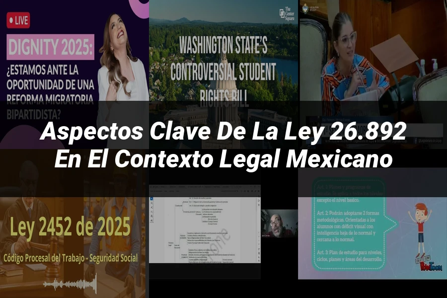 "Aspectos Clave de la Ley 26.892 en el Contexto Legal Mexicano"