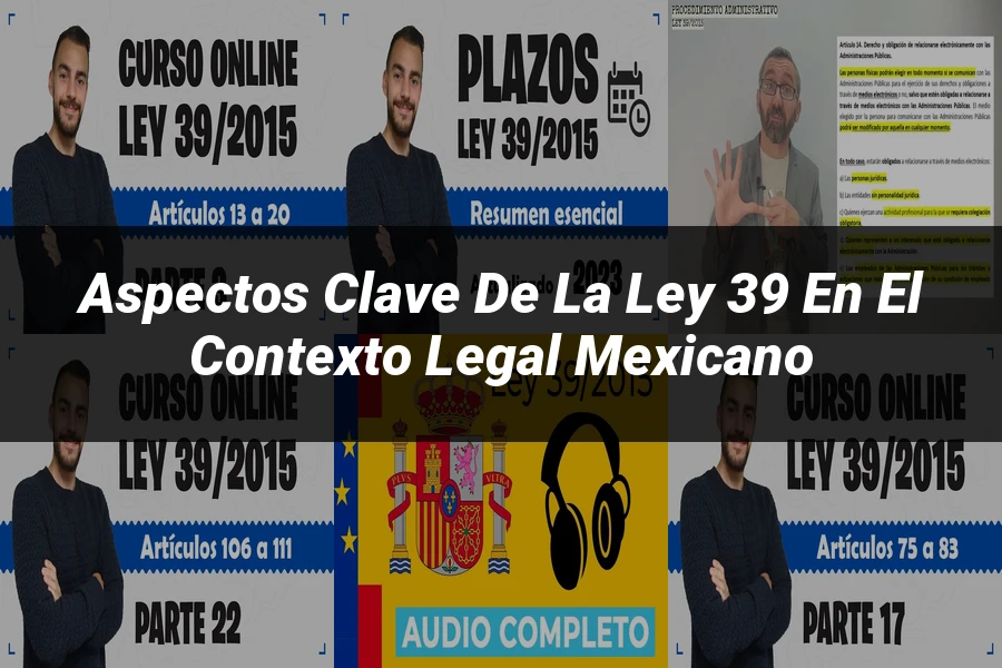 "Aspectos Clave de la Ley 39 en el Contexto Legal Mexicano"