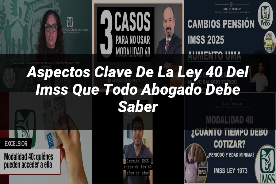 "Aspectos Clave de la Ley 40 del IMSS que Todo Abogado Debe Saber