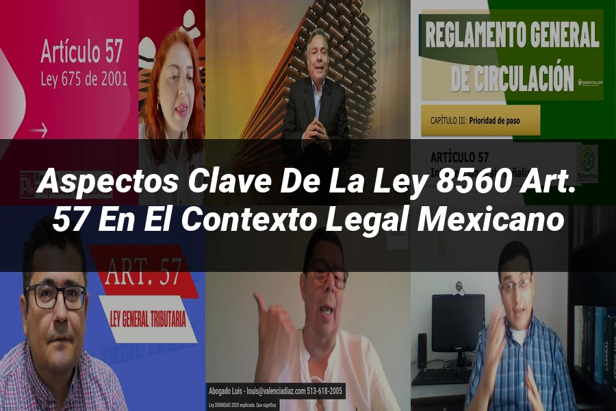 "Aspectos Clave de la Ley 8560 Art. 57 en el Contexto Legal Mexicano"