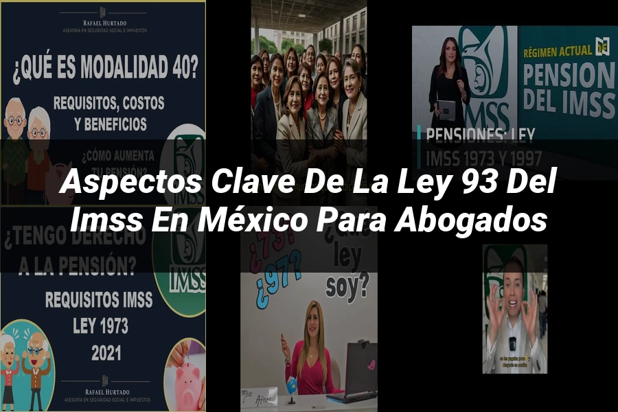 "Aspectos Clave de la Ley 93 del IMSS en México para Abogados"