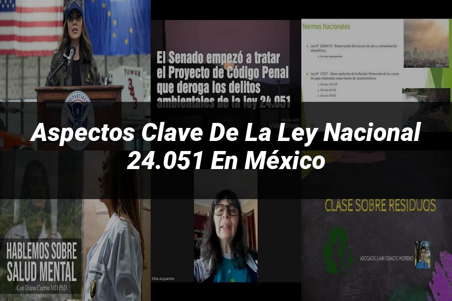 "Aspectos Clave de la Ley Nacional 24.051 en México"