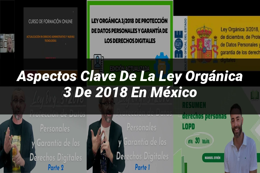"Aspectos Clave de la Ley Orgánica 3 de 2018 en México"
