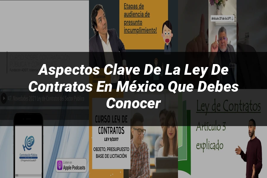 "Aspectos Clave de la Ley de Contratos en México que Debes Conocer"