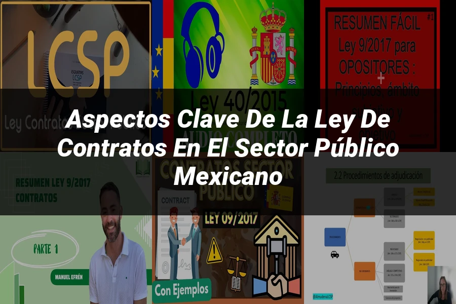 "Aspectos Clave de la Ley de Contratos en el Sector Público Mexicano"