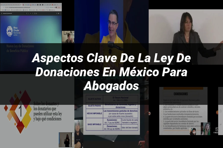 "Aspectos Clave de la Ley de Donaciones en México para Abogados"