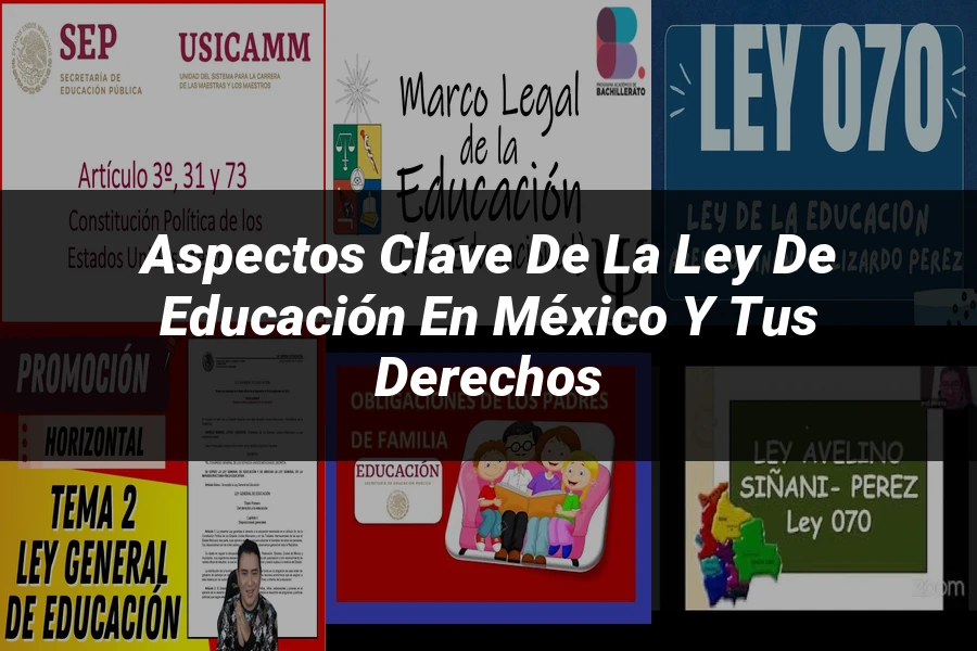 "Aspectos Clave de la Ley de Educación en México y tus Derechos"