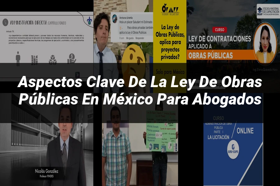 "Aspectos Clave de la Ley de Obras Públicas en México para Abogados"
