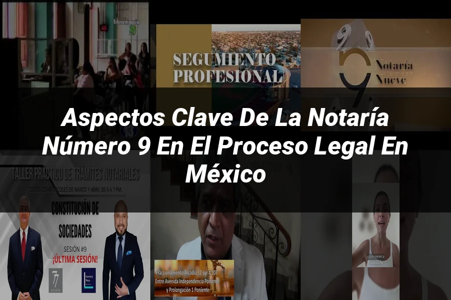"Aspectos Clave de la Notaría Número 9 en el Proceso Legal en México"