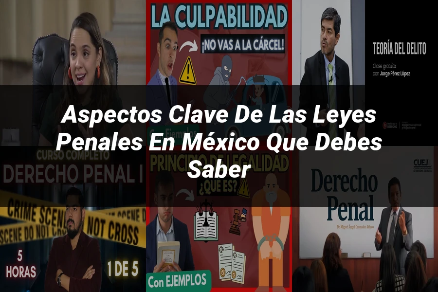 "Aspectos Clave de las Leyes Penales en México que Debes Saber"