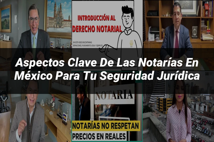 "Aspectos Clave de las Notarías en México para Tu Seguridad Jurídica"