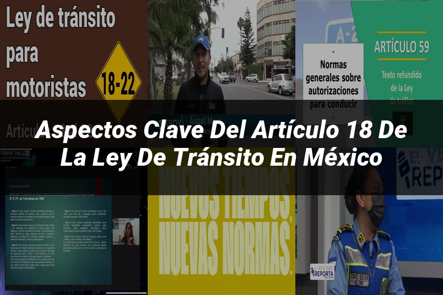 "Aspectos Clave del Artículo 18 de la Ley de Tránsito en México"