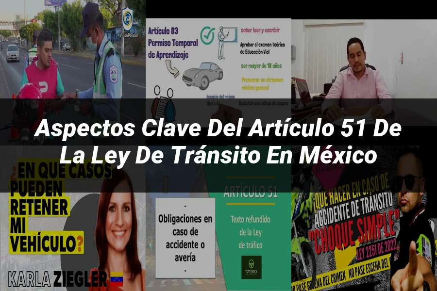 "Aspectos Clave del Artículo 51 de la Ley de Tránsito en México"
