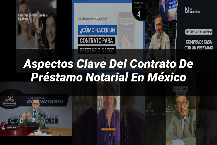 "Aspectos Clave del Contrato de Préstamo Notarial en México"