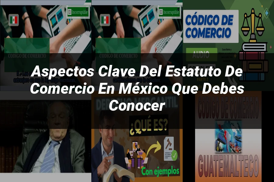 "Aspectos Clave del Estatuto de Comercio en México que Debes Conocer"