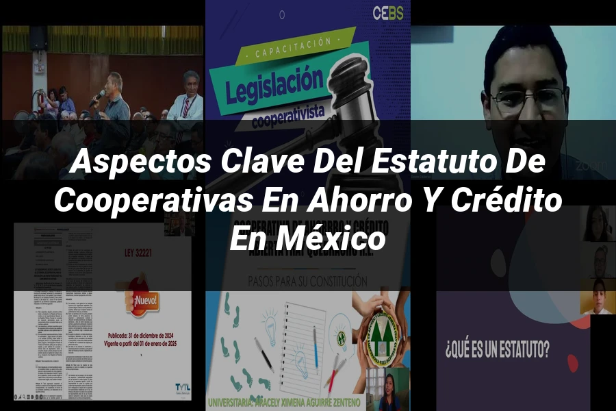 "Aspectos Clave del Estatuto de Cooperativas en Ahorro y Crédito en México"