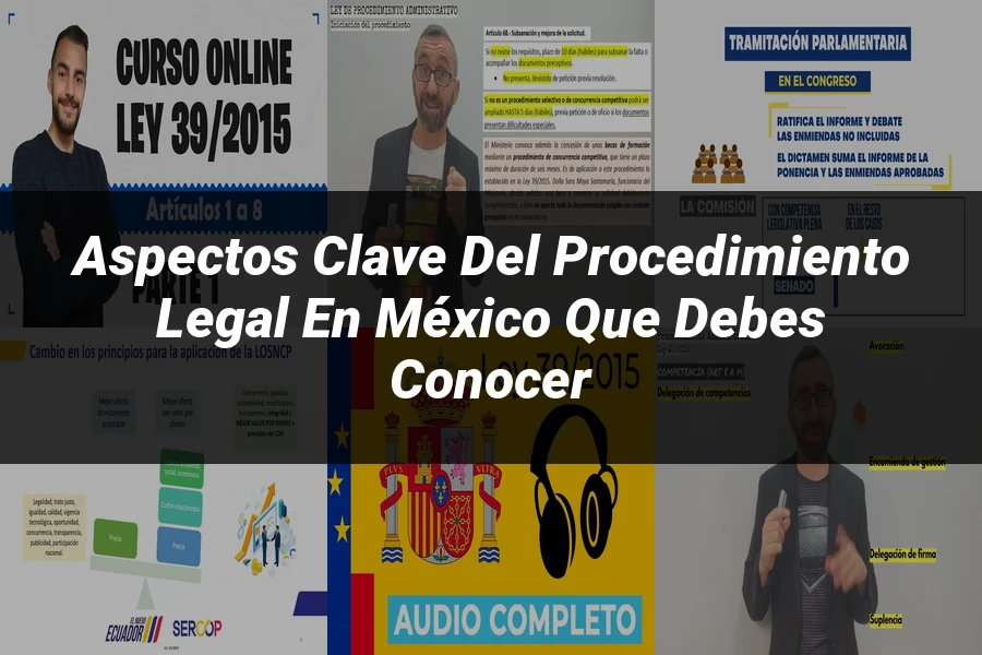 "Aspectos Clave del Procedimiento Legal en México que Debes Conocer"