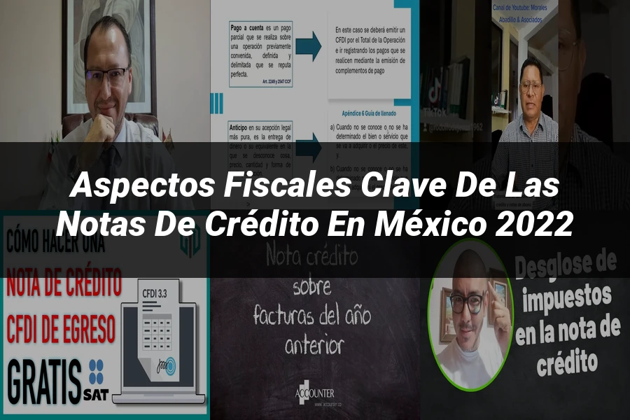 "Aspectos Fiscales Clave de las Notas de Crédito en México 2022"