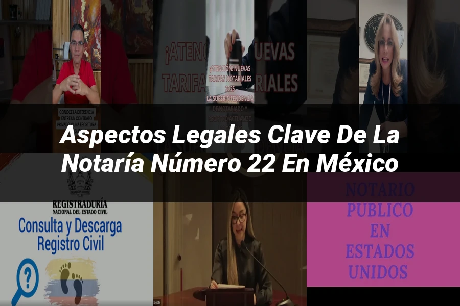 "Aspectos Legales Clave de la Notaría Número 22 en México"