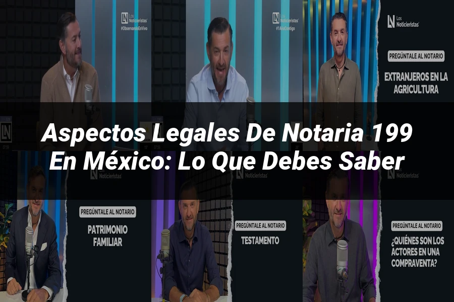 "Aspectos Legales de Notaria 199 en México: Lo Que Debes Saber"