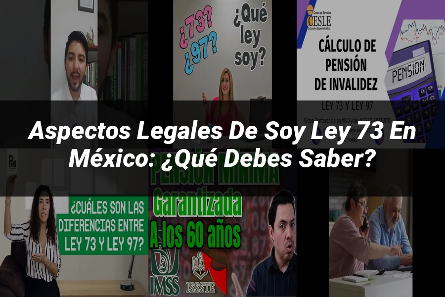 "Aspectos Legales de Soy Ley 73 en México: ¿Qué Debes Saber?"