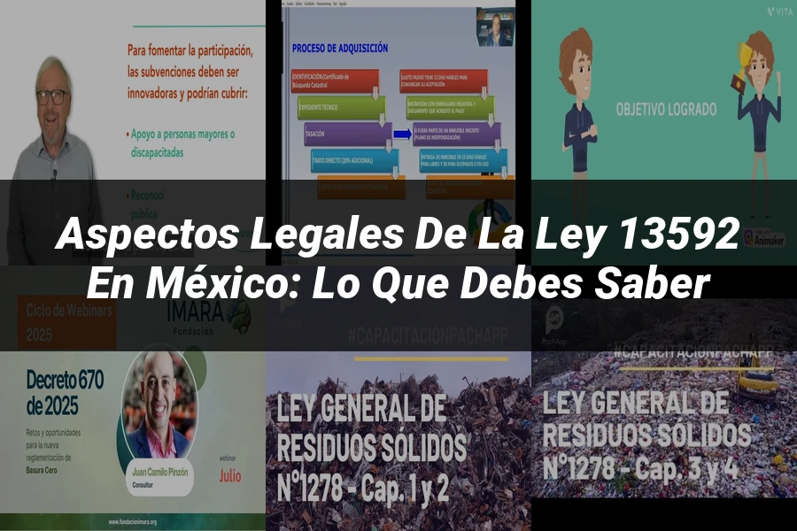 "Aspectos Legales de la Ley 13592 en México: Lo que Debes Saber"