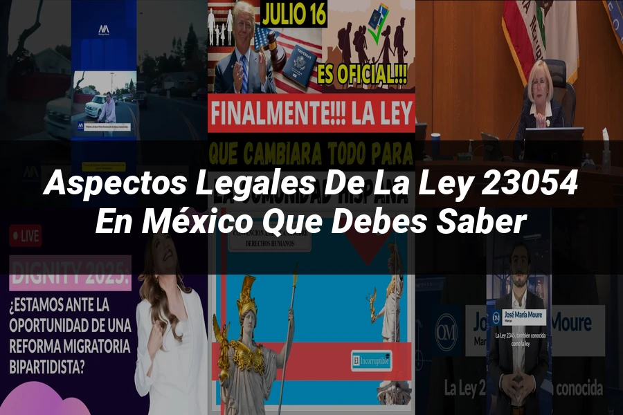 "Aspectos Legales de la Ley 23054 en México que Debes Saber"