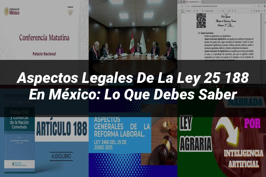 "Aspectos Legales de la Ley 25 188 en México: Lo Que Debes Saber"