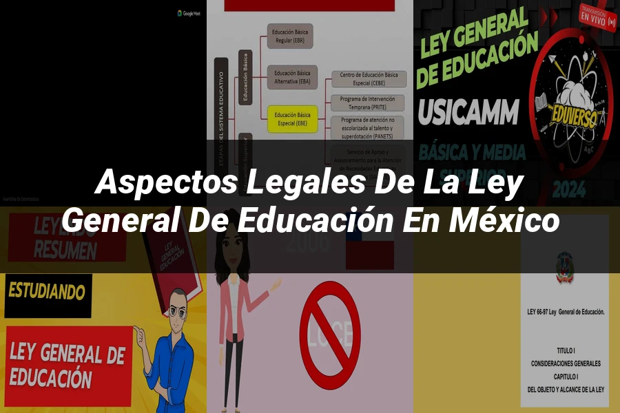 "Aspectos Legales de la Ley General de Educación en México"