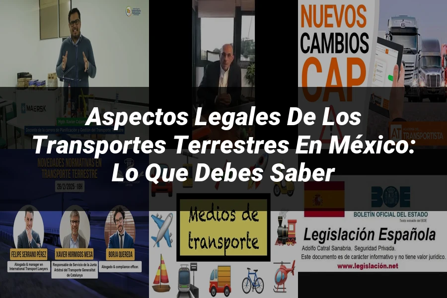 "Aspectos Legales de los Transportes Terrestres en México: Lo Que Debes Saber