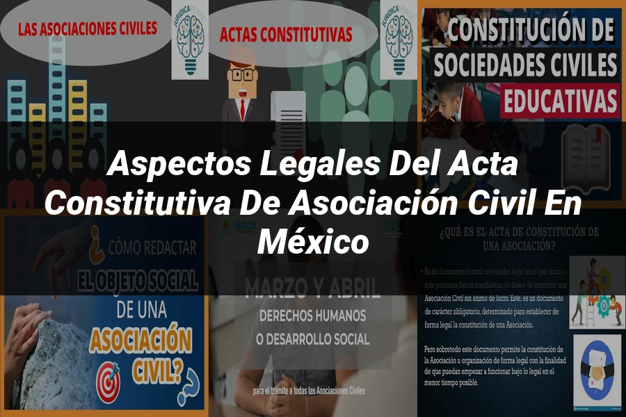 "Aspectos Legales del Acta Constitutiva de Asociación Civil en México"