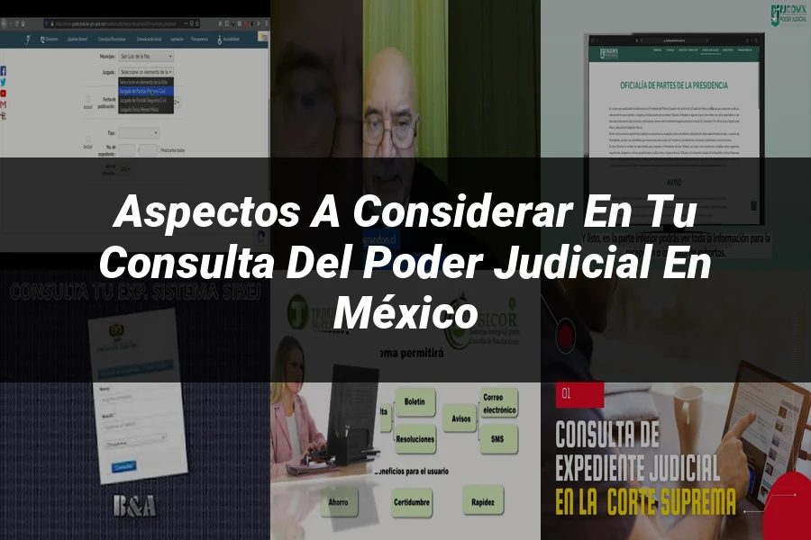 "Aspectos a considerar en tu consulta del poder judicial en México"