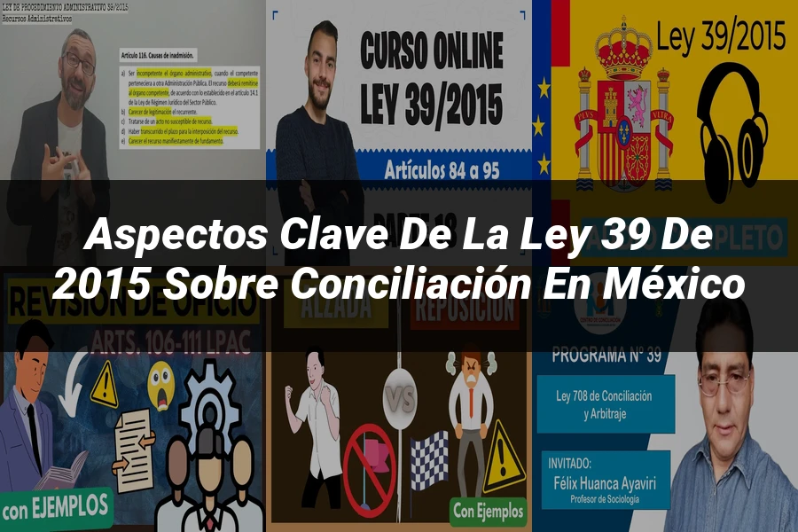 "Aspectos clave de la Ley 39 de 2015 sobre conciliación en México"
