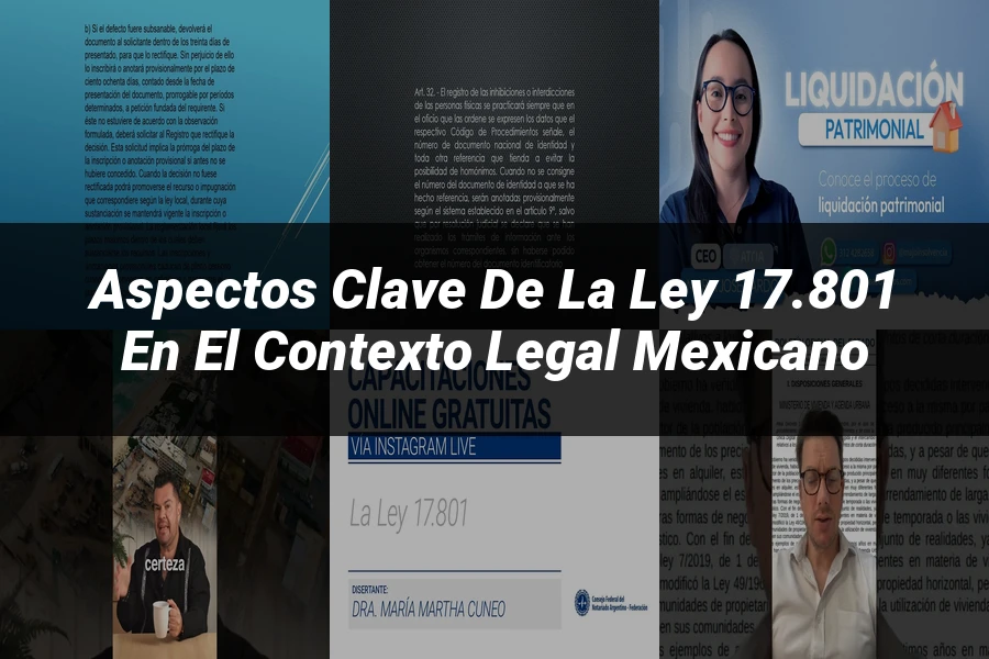 "Aspectos clave de la ley 17.801 en el contexto legal mexicano"