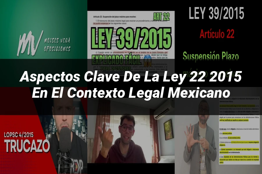 "Aspectos clave de la ley 22 2015 en el contexto legal mexicano"